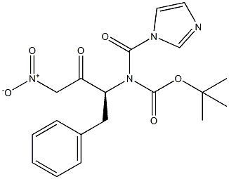 (S)-(1H-咪唑-1-羰基)(4-硝基-3-氧代-1-苯基丁烷-2-基)氨基甲酸叔丁酯, , 结构式