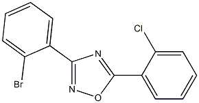 3-(2-Bromophenyl)-5-(2-chlorophenyl)-1,2,4-oxadiazole Struktur