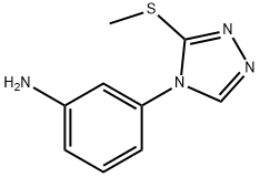 3-[3-(methylsulfanyl)-4H-1,2,4-triazol-4-yl]aniline Structure