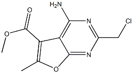 METHYL 4-AMINO-2-(CHLOROMETHYL)-6-METHYLFURO[2,3-D]PYRIMIDINE-5-CARBOXYLATE,1000933-85-6,结构式