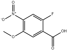 2-Fluoro-5-methoxy-4-nitrobenzoic acid Struktur