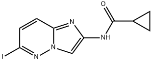 N-(6-iodoimidazo[1,2-b]pyridazin-2-yl)cyclopropanecarboxamide 结构式