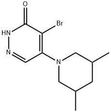 4-Bromo-5-(3,5-dimethylpiperidin-1-yl)-2,3-dihydropyridazin-3-one Struktur