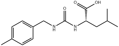 4-methyl-2-({[(4-methylphenyl)methyl]carbamoyl}amino)pentanoic acid Structure