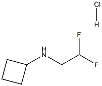 N-(2,2-二氟乙基)环丁胺盐酸盐,1010097-91-2,结构式