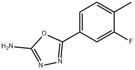 5-(3-氟-4-甲基苯基)-1,3,4-噁二唑-2-胺,1016492-00-4,结构式