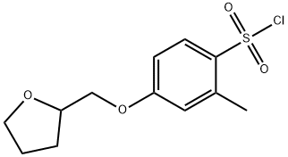 2-methyl-4-[(oxolan-2-yl)methoxy]benzene-1-sulfonyl chloride, 1016534-67-0, 结构式