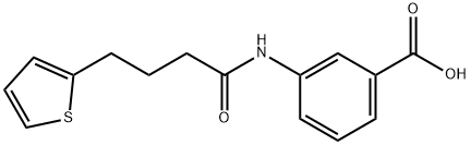 3-[4-(thiophen-2-yl)butanamido]benzoic acid Structure