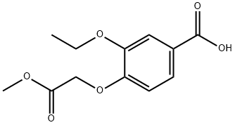 3-乙氧基-4-(2-甲氧基-2-氧亚基乙氧基)苯甲酸, 1016829-67-6, 结构式