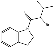 2-溴-1-(2,3-二氢-1H-吲哚-1-基)-3-甲基丁烷-1-酮 结构式