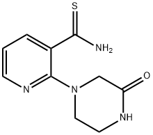 2-(3-氧亚基哌嗪-1-基)吡啶-3-甲硫代酰胺, 1016861-56-5, 结构式