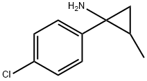 Cyclopropanamine, 1-(4-chlorophenyl)-2-methyl- 化学構造式