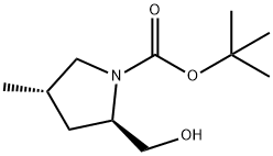 tert-butyl (2R,4S)-2-(hydroxymethyl)-4-methylpyrrolidine-1-carboxylate Structure