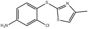 3-氯-4-[(4-甲基-1,3-噻唑-2-基)巯基]苯胺,1019391-52-6,结构式