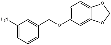 3-[(2H-1,3-benzodioxol-5-yloxy)methyl]aniline Struktur