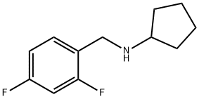 N-[(2,4-二氟苯基)甲基]环戊胺, 1019481-58-3, 结构式
