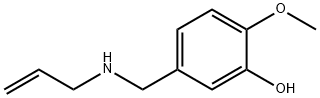 2-メトキシ-5-{[(プロプ-2-エン-1-イル)アミノ]メチル}フェノール 化学構造式