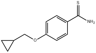 4-(cyclopropylmethoxy)benzene-1-carbothioamide Structure