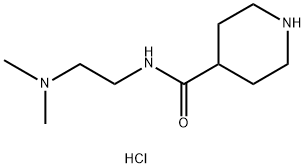 N-[2-(ジメチルアミノ)エチル]ピペリジン-4-カルボキサミド二塩酸塩 化学構造式