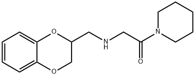 1-[N-[(1,4-Benzodioxan-2-yl)methyl]glycyl]piperidine Structure