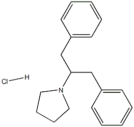 1-(1,3-Diphenylpropan-2-yl)pyrrolidine (hydrochloride) 化学構造式