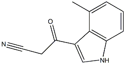 3-(4-methyl-1H-indol-3-yl)-3-oxopropanenitrile Struktur