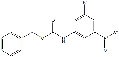 Benzyl 3-bromo-5-nitrophenylcarbamate 化学構造式