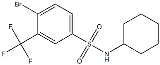 4-Bromo-N-cyclohexyl-3-(trifluoromethyl)benzenesulfonamide Struktur