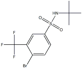 4-Bromo-N-tert-butyl-3-(trifluoromethyl)benzenesulfonamide Struktur