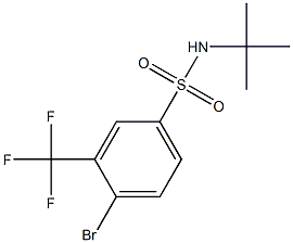 4-Bromo-N-tert-butyl-3-(trifluoromethyl)benzenesulfonamide 结构式