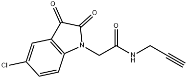 2-(5-chloro-2,3-dioxo-2,3-dihydro-1H-indol-1-yl)-N-(prop-2-yn-1-yl)acetamide Struktur