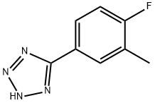 5-(4-fluoro-3-methylphenyl)-1H-1,2,3,4-tetrazole 化学構造式