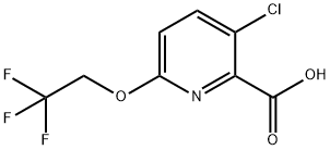 3-chloro-6-(2,2,2-trifluoroethoxy)pyridine-2-carboxylic acid 化学構造式