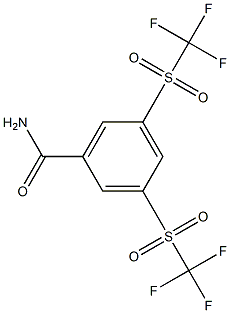 3,5-bis[(trifluoromethyl)sulfonyl]benzamide 结构式