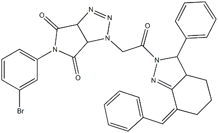 1025529-50-3 1-[2-(7-benzylidene-3-phenyl-3,3a,4,5,6,7-hexahydro-2H-indazol-2-yl)-2-oxoethyl]-5-(3-bromophenyl)-3a,6a-dihydropyrrolo[3,4-d][1,2,3]triazole-4,6(1H,5H)-dione