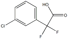 2,2-ジフルオロ-2-(3-クロロフェニル)酢酸 化学構造式