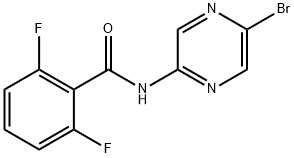 Benzamide, N-(5-bromo-2-pyrazinyl)-2,6-difluoro-,1028700-78-8,结构式