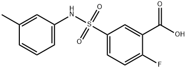 2-fluoro-5-[(3-methylphenyl)sulfamoyl]benzoic acid Struktur