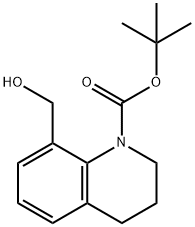 1(2H)-Quinolinecarboxylic acid, 3,4-dihydro-8-(hydroxymethyl)-, 1,1-dimethylethyl ester Structure