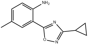 2-(3-cyclopropyl-1,2,4-oxadiazol-5-yl)-4-methylaniline Structure