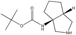 tert-butyl ((3aS,6aR)-hexahydrocyclopenta[c]pyrrol-3a(1H)-yl)carbamate Structure