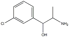 2-amino-1-(3-chlorophenyl)propan-1-ol 化学構造式