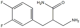 3-amino-2-[(3,4-difluorophenyl)methyl]propanamide 化学構造式