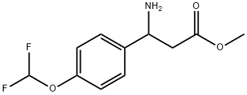 methyl 3-amino-3-[4-(difluoromethoxy)phenyl]propanoate 化学構造式