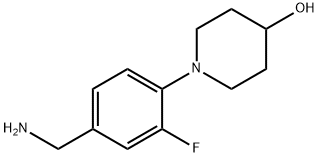 1-[4-(aminomethyl)-2-fluorophenyl]piperidin-4-ol Structure