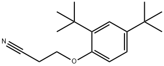 3-(2,4-di-tert-butylphenoxy)propanenitrile Struktur