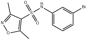 N-(3-bromophenyl)-3,5-dimethyl-1,2-oxazole-4-sulfonamide Structure