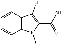 3-chloro-1-methyl-1H-indole-2-carboxylic acid 化学構造式