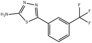 5-[3-(三氟甲基)苯基]-1,3,4-噻二唑-2-胺 结构式