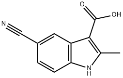 5-cyano-2-methyl-1h-indole-3-carboxylic acid Struktur